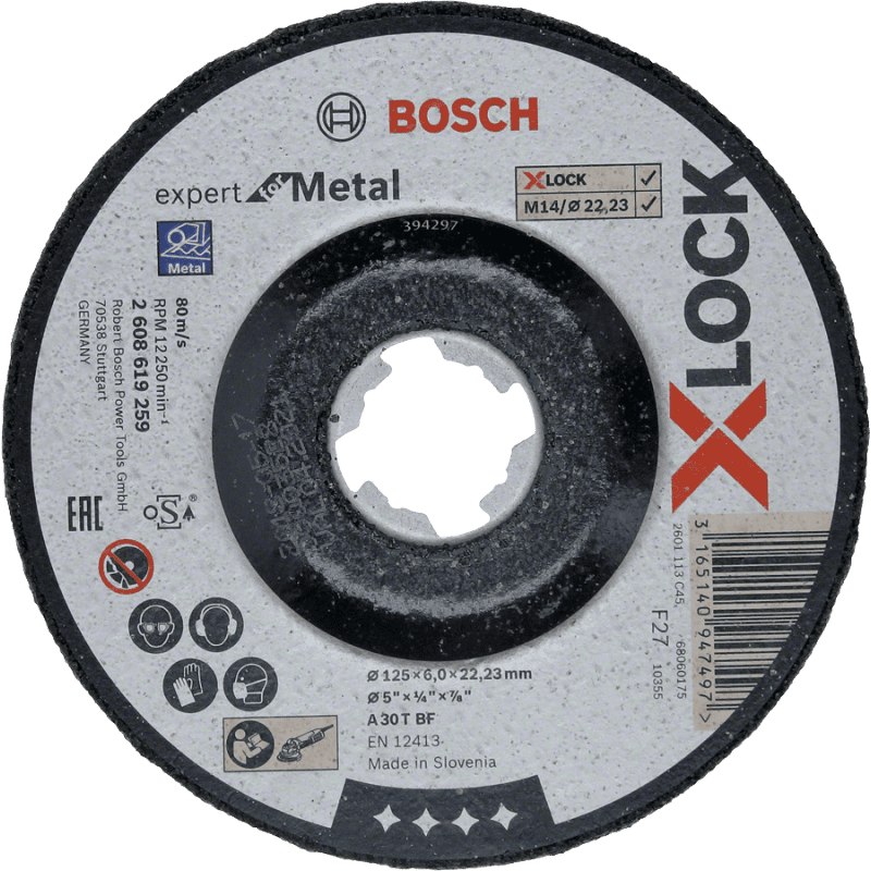 Disque à tronçonner droit 125 mm X-LOCK Expert For Metal Bosch 2608619254