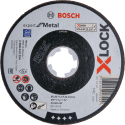 Disque à tronçonner droit 125 mm X-LOCK Expert For Metal Bosch 2608619254