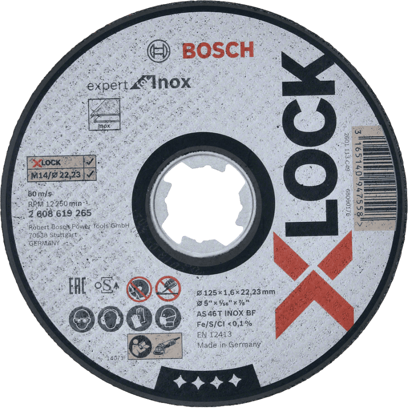 Disque à tronçonner droit 125 mm X-LOCK Expert For Metal Bosch 2608619254