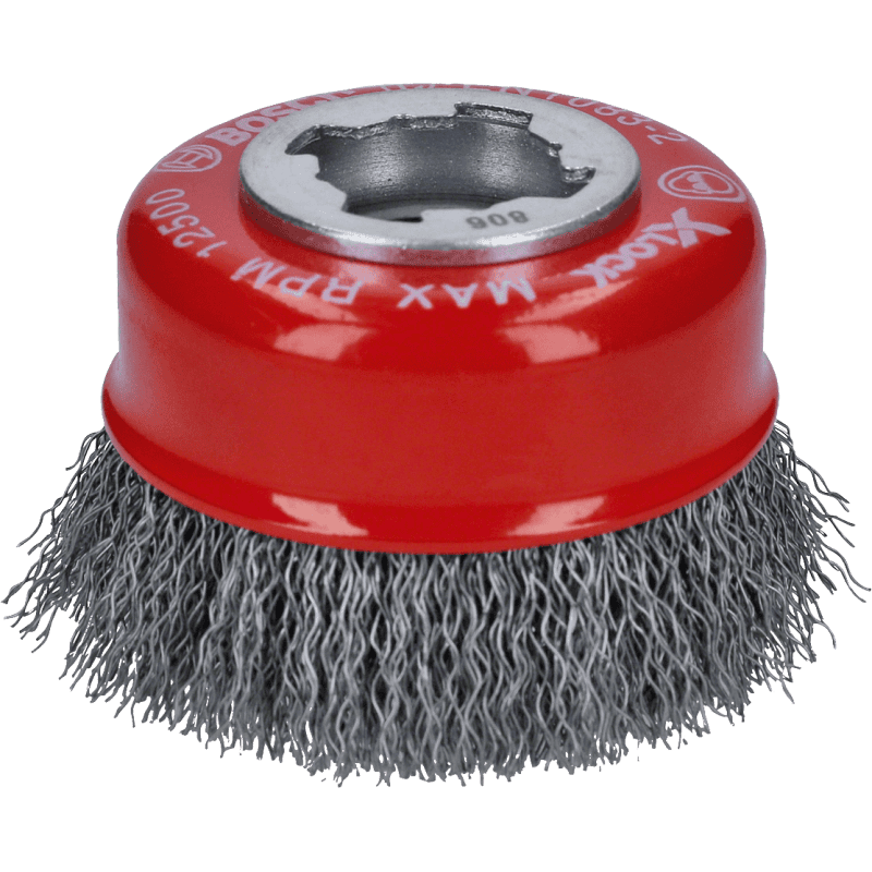 Brosse boisseau ondulée X-LOCK Ø70 mm pour meulage acier BOSCH 2608620725
