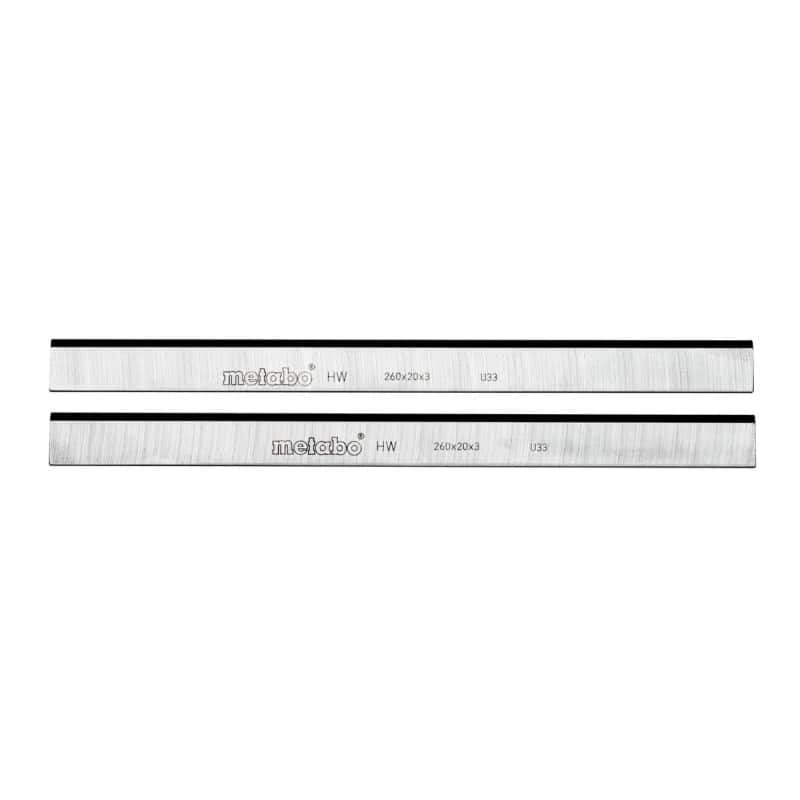 2 fers de rabot carbure pour HC 260 C/M/K METABO 0911030730