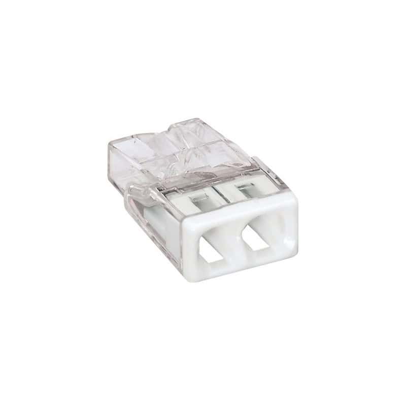 Borne  2273X100-conducteur rigide-2 conducteurs-blanc-WAGO
