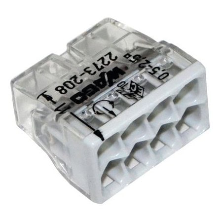 Borne 2273 x50 pour conducteur rigide - gris 8 conducteurs WAGO 2273-208