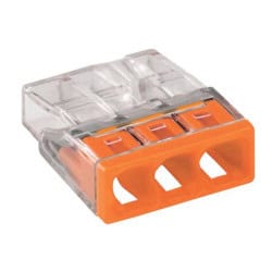 Borne  2273X100-conducteur rigide-3 conducteurs-orange-WAGO