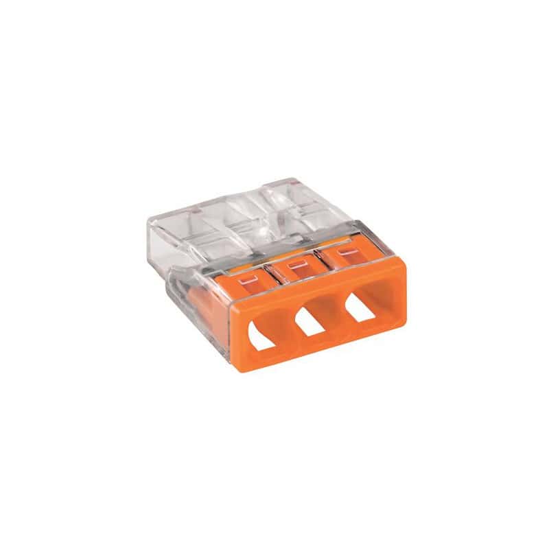 Borne  2273X100-conducteur rigide-3 conducteurs-orange-WAGO