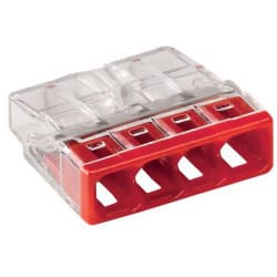 Borne  2273X100-conducteur rigide-4 conducteurs-rouge-WAGO