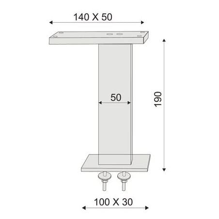 CLEM - CONSOLE DE SNACK DROITE ALUMINIUM