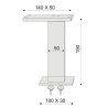 CLEM - CONSOLE DE SNACK DROITE ALUMINIUM