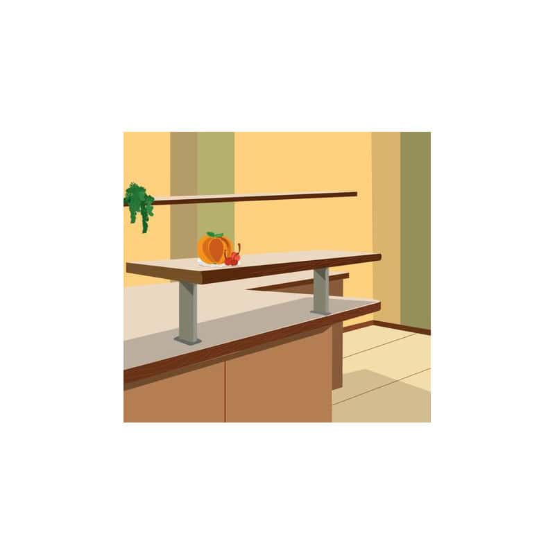 CLEM - CONSOLE DE SNACK DROITE ALUMINIUM