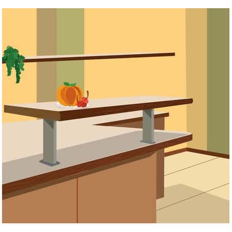 CLEM - CONSOLE DE SNACK DROITE ALUMINIUM