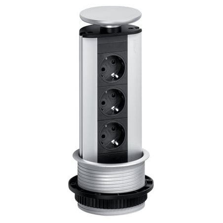 Bloc-prises escamotable ronde EVOLINE 931.00.422
