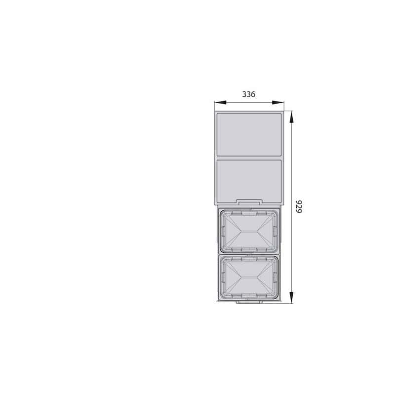 CLEM - Poubelle coulissante rétractable 32 litres NINKA