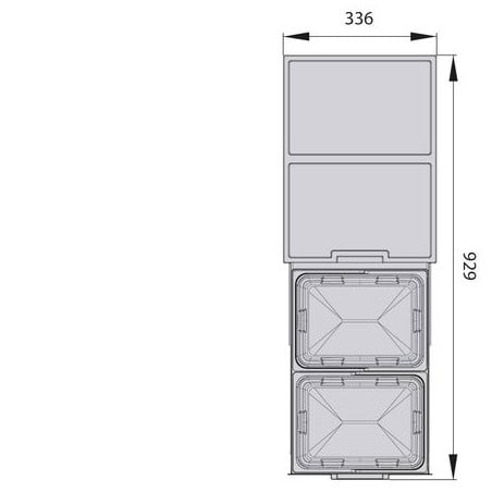CLEM - Poubelle coulissante rétractable 32 litres NINKA