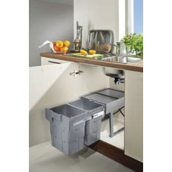 CLEM - Poubelle coulissante rétractable 32 litres NINKA