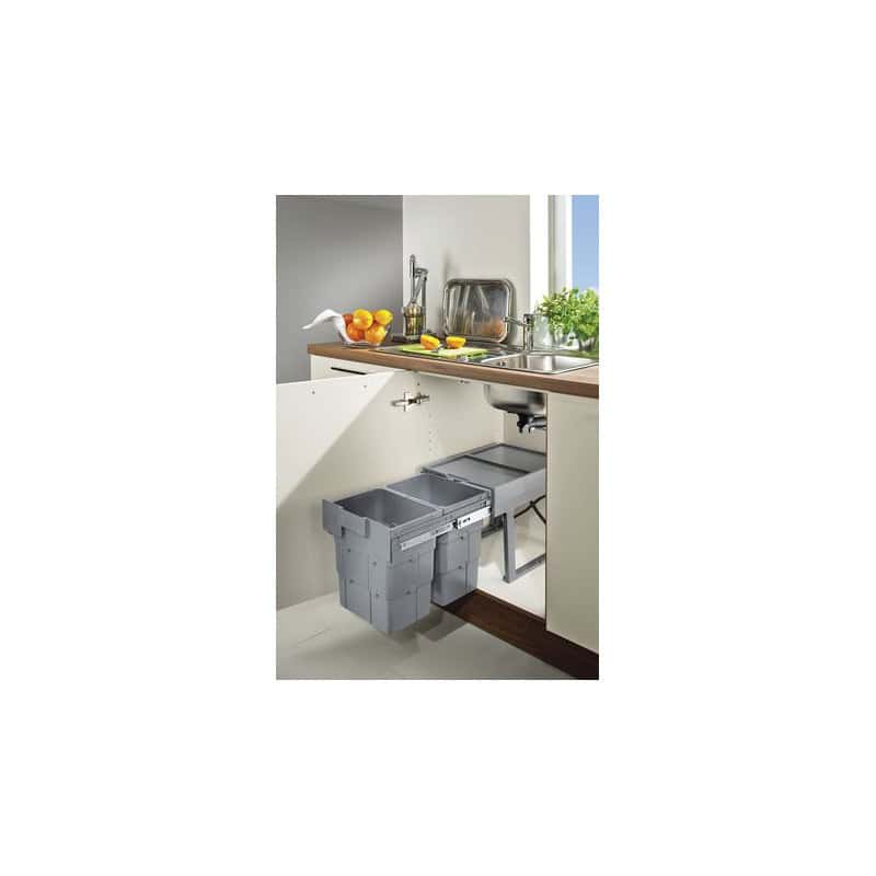 CLEM - Poubelle coulissante rétractable 32 litres NINKA
