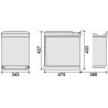 CLEM - Poubelle coulissante 42 litres GOLLINUCCI