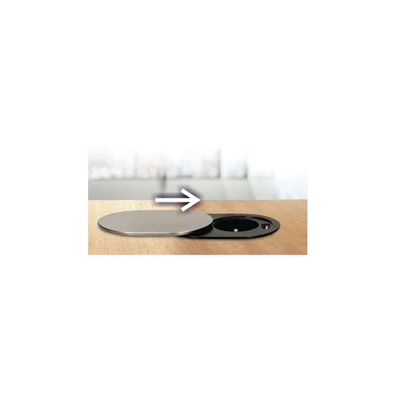 CLEM - Prise encastrable SLIDY avec cache SYNERCIA
