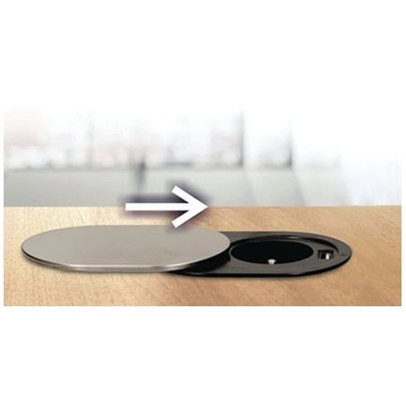 Prise encastrable SLIDY avec cache SYNERCIA OR-AE-13124