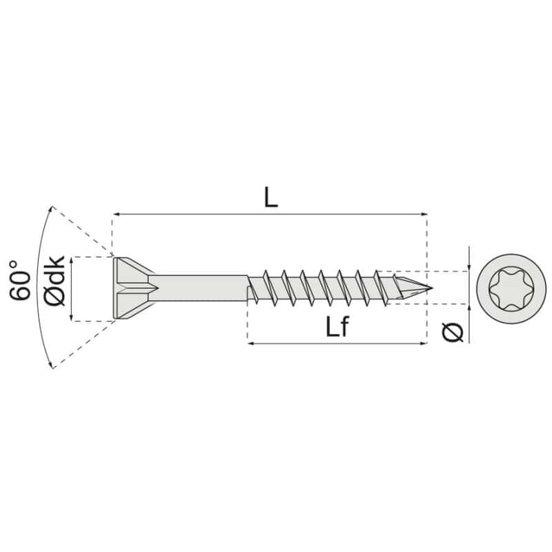 Vis SPAX® tête réduite fraisée empreinte Torx acier WIROX®  Acier WIROX® - SPAX