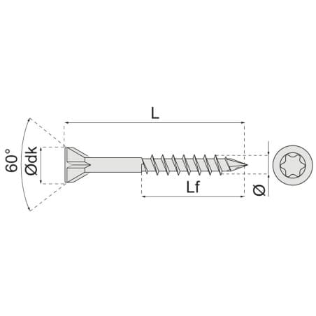 Vis SPAX® tête réduite fraisée empreinte Torx acier WIROX®  Acier WIROX® - SPAX