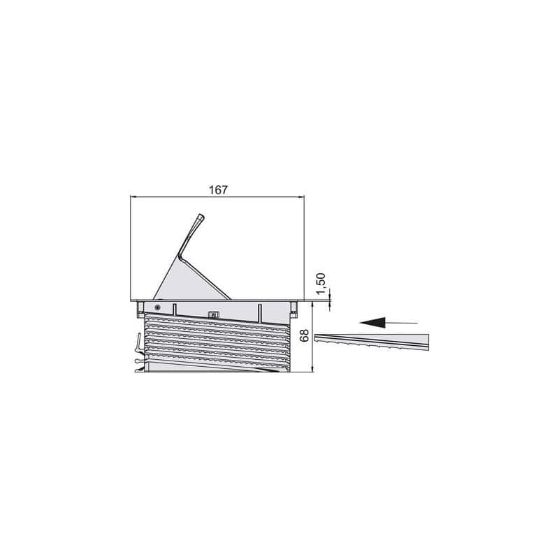 CLEM -Bloc-prises escamotable fliptop push EVOLINE