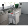 CLEM - Poubelle coulissante suspendue 70 litres GOLLINUCCI