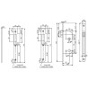 Serrure série D 20 NF  Pêne dormant seul D 24 R DSG24 VACHETTE