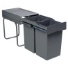 Poubelle coulissante 28 litres - Sortie totale - GOLLINUCCI