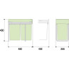 Poubelle coulissante 28 litres GOLLINUCCI