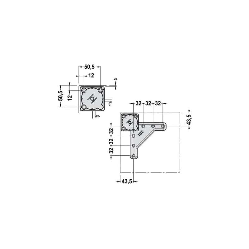 Pied de table - 705 mm carré 60 CAMAR