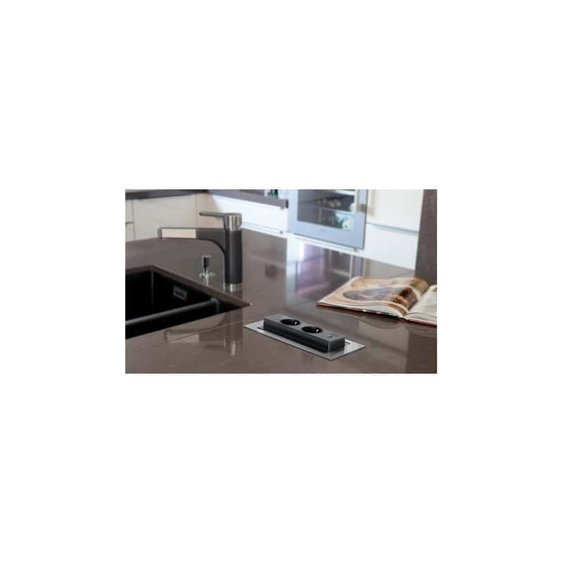 CLEM - Bloc-prises rotative blackflip EVOLINE