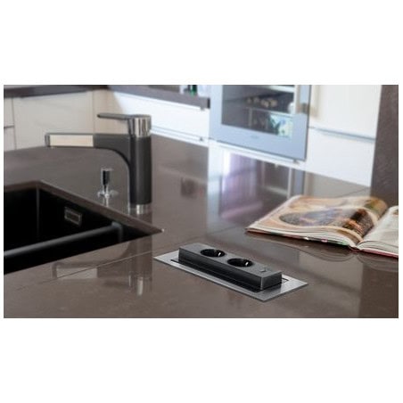 CLEM - Bloc-prises rotative blackflip EVOLINE