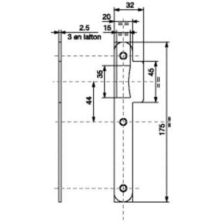 Gâche plate pour serrure D 450  G452VR VACHETTE2