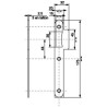 Gâche plate pour serrure D 450  G452VR VACHETTE2