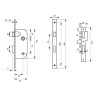 Serrure axe 40 mm coffre 135 mm  THIRARD