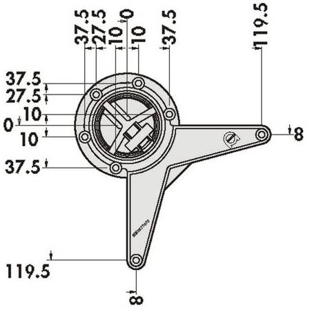 Pied de table - 870 mm diamètre 60 CAMAR