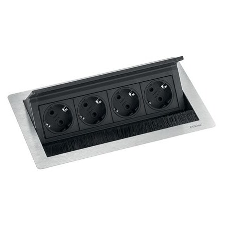 Bloc-prises escamotable fliptop push 4 prises EVOLINE 1593 7000 2600