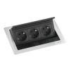 Bloc-prises escamotable fliptop push 3 prises EVOLINE 1593 7010 4800