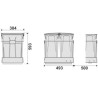 Poubelle coulissante 70 litres GOLLINUCCI 6550GS1PZ