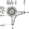 CLEM - Pied de table - 705 mm diamètre 80 CAMAR