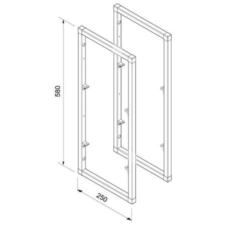 Cadre pour tablettes Smartframe hauteur 580 mm
