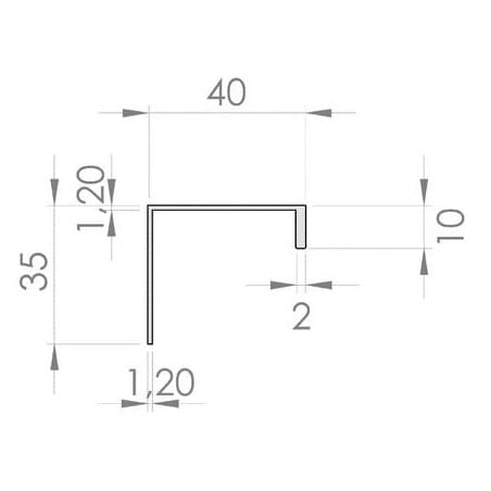 Poignée profil 771 aluminium HERRAJES