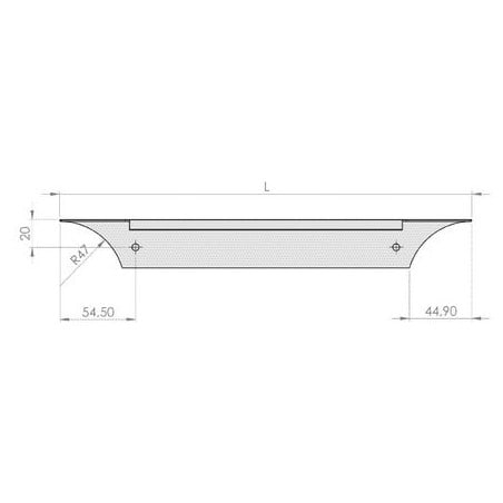 Poignée profil 771 aluminium HERRAJES