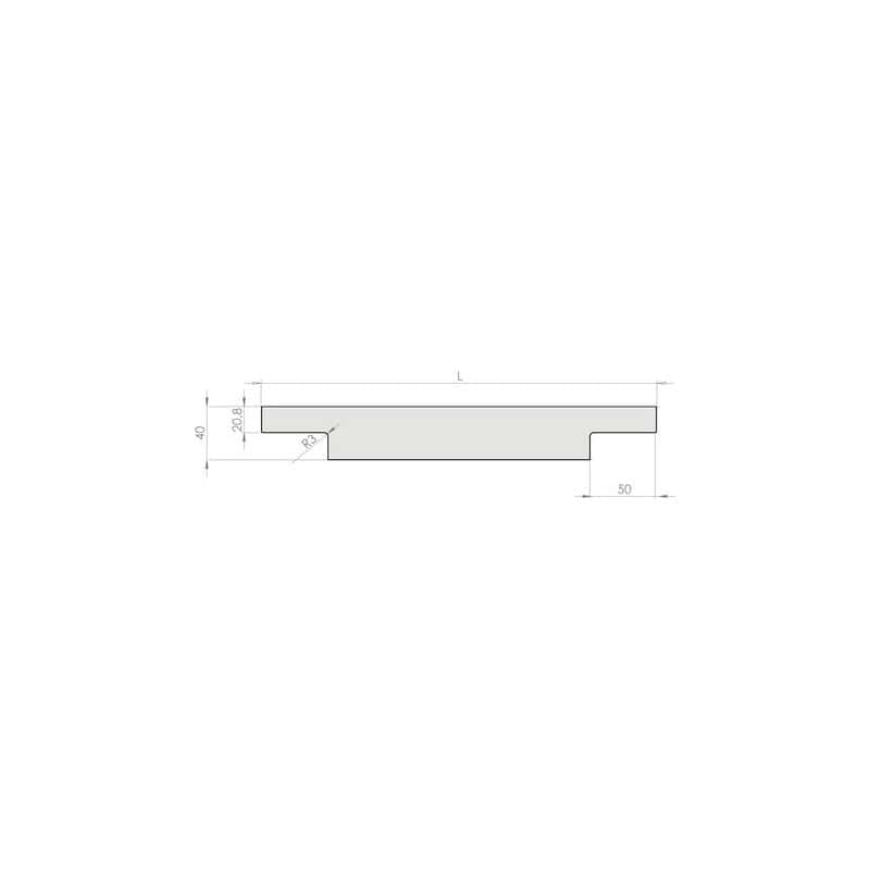 Poignée profil 771 aluminium HERRAJES