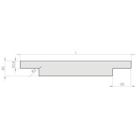 Poignée profil 771 aluminium HERRAJES