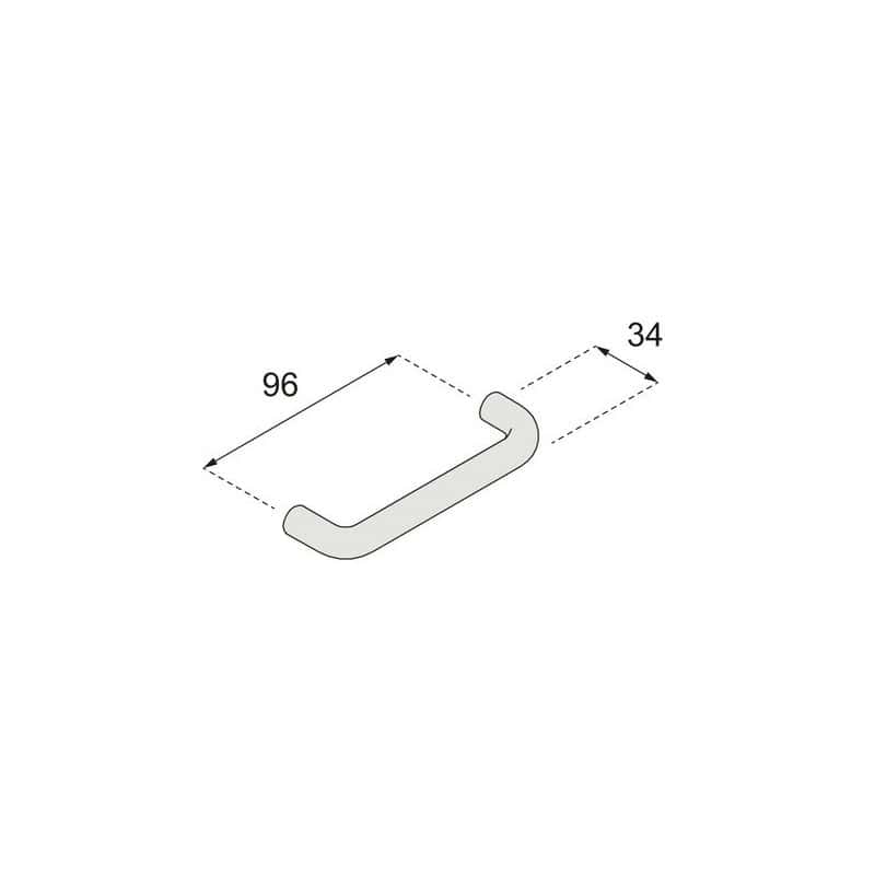 Poignée 80.1.96 nylon 6.6  blanc NORMBAU ALLEGION