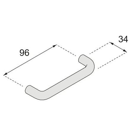 Poignée 80.1.96 nylon 6.6  blanc NORMBAU ALLEGION