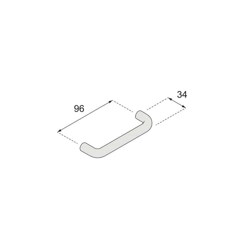 Poignée 80.1.96 nylon 6.6 noir  NORMBAU ALLEGION