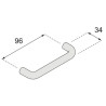 Poignée 80.1.96 nylon 6.6 noir  NORMBAU ALLEGION
