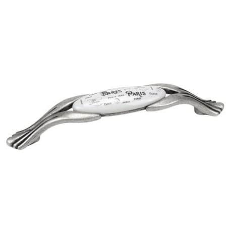 Poignée paris porcelaine argent vieilli GIUSTI M94.00.Q4.E8G